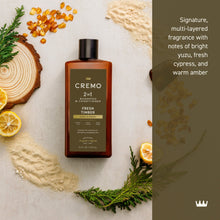 (3 PACK ) Cremo 2 in 1 Men's Shampoo & Conditioner, Fresh Timber Scent, 16 fl oz