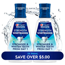 Crest 3D White Strength Whitening Mouthwash, Clean Mint, 32 fl. oz., 2 pk. (PACK OF 3 )