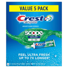 Crest Complete + Scope Outlast Ultra Toothpaste, 6.3 oz., 5 pk. (PACK OF 3 )