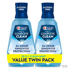 Crest Mouthwash Pro Health Complete Clean, Alcohol Free, Clean Mint, 1 L, 2 Pack