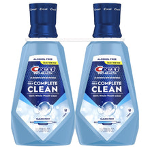 Crest Mouthwash Pro Health Complete Clean, Alcohol Free, Clean Mint, 1 L, 2 Pack