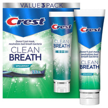 Crest Plus Clean Breath Spearmint Toothpaste, 4.6 oz., 3 pk.