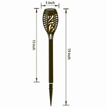Deck Impressions 15" Solar Flaming Tiki Torch Lights, 12-Pack