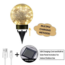 DeckImpressions6SolarUSBLEDCrackleGlassGlobeLights_ChoosePack4 - USA Mega Market