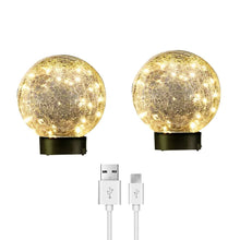 DeckImpressions6SolarUSBLEDCrackleGlassGlobeLights_ChoosePack6 - USA Mega Market