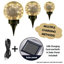 DeckImpressionsMulti-SizeSolarUSBLEDCrackleGlassGlobeLights_3-Pack4 - USA Mega Market