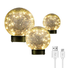 DeckImpressionsMulti-SizeSolarUSBLEDCrackleGlassGlobeLights_3-Pack5 - USA Mega Market