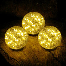 Deck Impressions 6" Solar/USB LED Crackle Glass Globe Lights, Choose Pack
