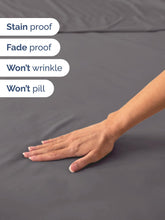 Deep Pocket Fitted Bed Sheet Set with Pillowcases, Soft Breathable Fabric, 160 * 200cm (Gray)