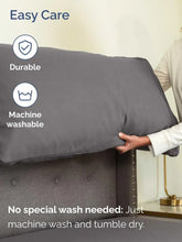 DeepPocketFittedBedSheetSetwithPillowcases_SoftBreathableFabric_160200cm_Gray_3 - USA Mega Market