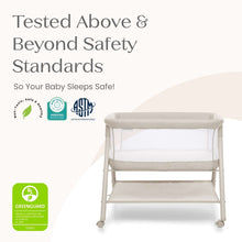 Delta Children Haven AirFlow Bassinet with Breathable Mesh and Wheels, Tan