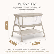 Delta Children Haven AirFlow Bassinet with Breathable Mesh and Wheels, Tan