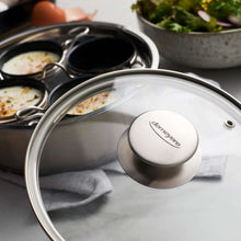 Demeyere Resto3 Stainless Steel Ceramic Nonstick 4-Cup Egg Poacher Set