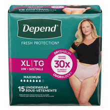 Depend Fresh Protection Incontinence Underwear for Women, Adult Diapers, XL, 26 Count