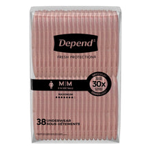 Depend Fresh Protection Incontinence Underwear for Women, Adult Diapers, M, 30 Count