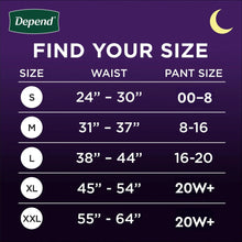 Depend Night Defense Incontinence Underwear for Women, Adult Diapers, M, 24 Count
