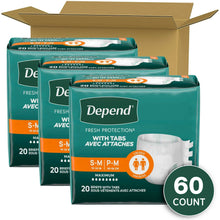 Depend Protection with Tabs Incontinence Underwear, Adult Diapers, Unisex, S/M, 20 Count