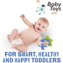 Developing Spatial Awareness Baby Rattles Teethers, Shaker Grab, and Spin Rattles Set | Bluish