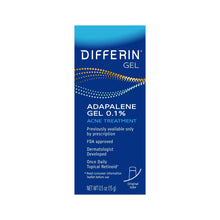 Differin Prescription-Strength Retinoid Acne Treatment Gel for Face with 0.1% Adapalene, Clears & Prevents Acne, Fragrance-Free, 15g Tube   (PACK OF 2 )