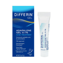 Differin Prescription-Strength Retinoid Acne Treatment Gel for Face with 0.1% Adapalene, Clears & Prevents Acne, Fragrance-Free, 15g Tube   (PACK OF 2 )