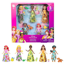 Disney Princess & Friends Set with 5 Small Dolls in Sparkling Outfits & 5 Friend Figures