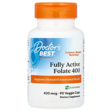 Doctor's Best, Fully Active Folate 400, 400 mcg, Veggie Caps