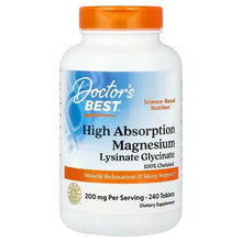 Doctor_s_Best_High_Absorption_Magnesium_Lysinate_Glycinate_Chelated_Albion_TRAACS_240_Tablets_100_mg_Per_tablet - Brands For Less USA
