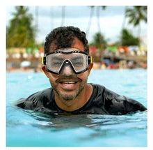 DolfinoLatexFreeAdultSwimMask_BlackYellow_Ages123 - USA Mega Market