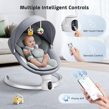 Doulami Electric Baby Swing for Newborn to Toddler Portable Infant Swing Rocker with Remote & APP Control & IMD Touch Panel, 5 Sway Speeds, 10 Lullabies