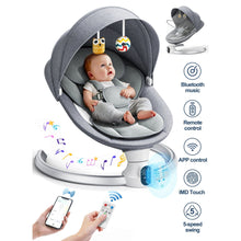 Doulami Electric Baby Swing for Newborn to Toddler Portable Infant Swing Rocker with Remote & APP Control & IMD Touch Panel, 5 Sway Speeds, 10 Lullabies