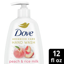 (6 pack) Dove Advanced Care Nourishing Hand Wash for Women Peach & Rice Milk, 12 oz