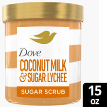 Dove Body Scrub Coconut & Sugar Lychee, 15 oz (2 PACK )