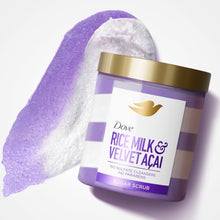 Dove Body Scrub Velvet Acai & Rice Milk, 15 oz (2 PACK )