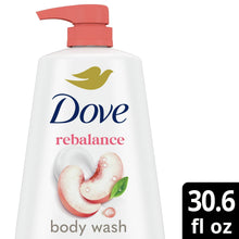 Dove Moisturizing Body Wash Rebalance Peach & Rice Milk, 30.6 oz