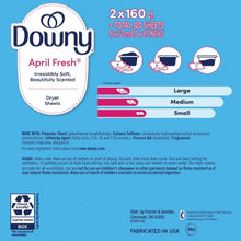 Downy Fabric Softener Dryer Sheets, April Fresh, 320 ct.