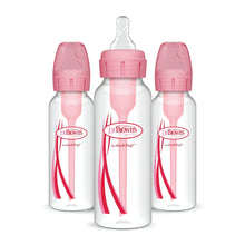 Dr. Brown’s Natural Flow Anti-Colic Options+ Narrow Baby Bottle, Pink, 8oz, Slow Flow, 0m+, 3 Pack