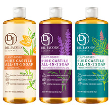 Dr. Jacobs Naturals Pure Castile Soap, Variety Pack, 32 oz, 3-count