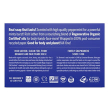 Dr Bronner's Pure Castille Peppermint Bar Soap, 6-pack