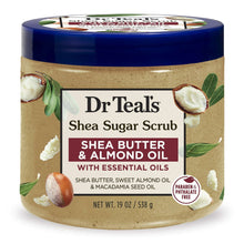 Dr Teal's Shea Sugar Body Scrub with Shea Butter, Almond & Essential Oils, 19 oz