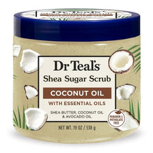 Dr Teal's Shea Sugar Body Scrub with Coconut Oil and Essential Oils, 19 oz