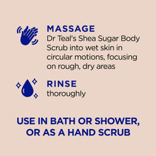 Dr Teal's Shea Sugar Body Scrub with Shea Butter, Almond & Essential Oils, 19 oz