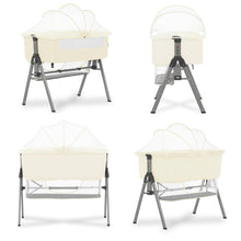 Dream On Me Lotus Bassinet and Bedside Sleeper in Ivory, Lightweight, Carry Bag Included