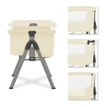Dream On Me Lotus Bassinet and Bedside Sleeper in Ivory, Lightweight, Carry Bag Included