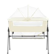 Dream On Me Lotus Bassinet and Bedside Sleeper in Ivory, Lightweight, Carry Bag Included