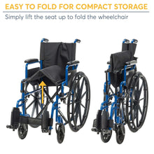 DriveMedicalBlueStreakManualWheelchairwithFlip-BackDeskArmsandSwing-AwayFootrests-SteelFrame-20i_1404_5 - USA Mega Market