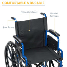 DriveMedicalBlueStreakManualWheelchairwithFlip-BackDeskArmsandSwing-AwayFootrests-SteelFrame-20i_4502_3 - USA Mega Market