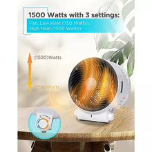 BLACK+DECKER Dual Function Desktop Heater and Fan, 3 Settings, 750W/1500W