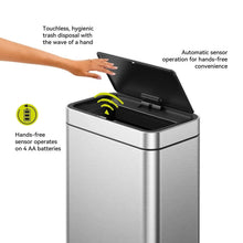EKO Matte Stainless Steel Motion Sensor Kitchen Trash Can 13.2 Gallon