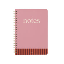 Papier To Go, College Ruled, Lined Notebook, Spiral, Hardcover, B5 Size - 7.1"" x 10"" inches, Typographic Print - Essential Notes, Pink