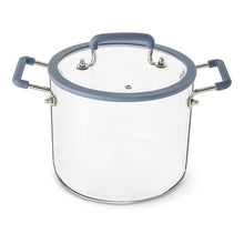 Elements by Thyme & Table 4.5 QT Borosilicate Glass Pot - Blue